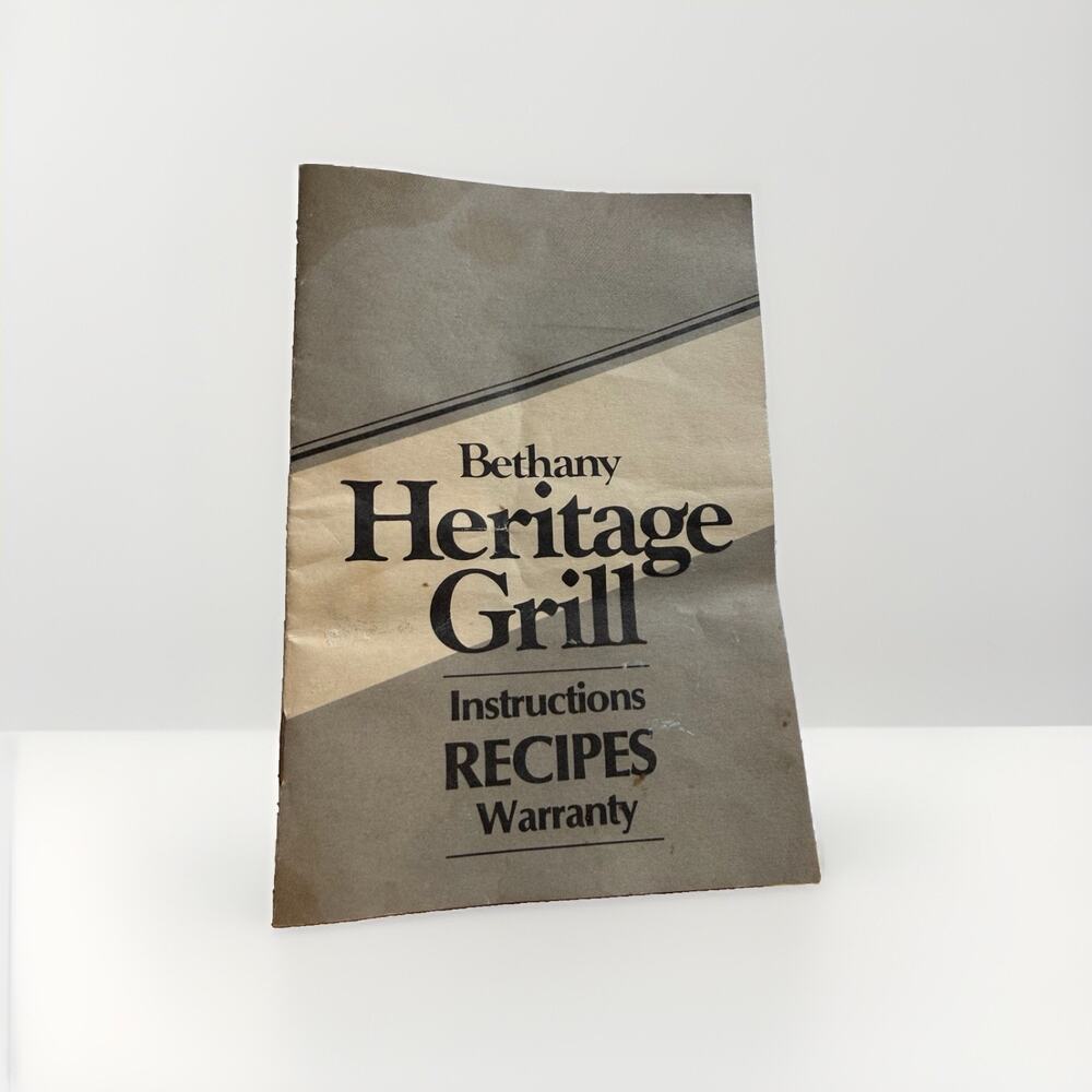 Bethany Heritage Grill Instructions Recipes Warranty Booklet Manual Lefse VTG